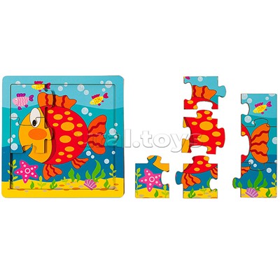 Игра из дерева "Рыбка" (собираем по картинке) (Baby Step)