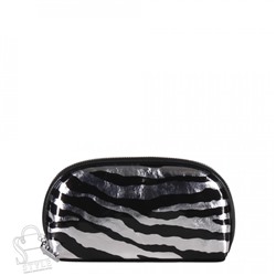 Косметичка 7100-21 zebra black silver Safenta  в Новосибирске