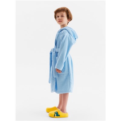 Халат махровый детский Этель «Акула», размер 30 (98-104 см), голубой