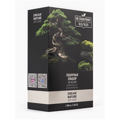 УЦЕНКА Подарочный набор мужской DREAM NATURE SPA CARE «Японские мотивы»: шампунь 3 в 1 и гель для 10