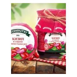 Варенье из ягод Кизила с лепестками Роз 310 гр