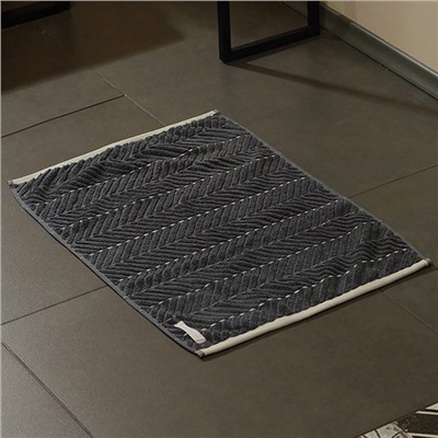 Коврик махровый SL HOME: Lines «Гри Сандре», 50×70 см, хлопок 100%