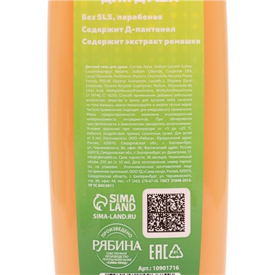 Гель для душа, аромат сладкий леденец, 250 мл, Чебурашка