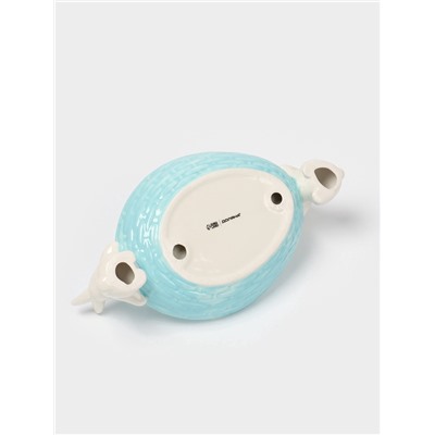 УЦЕНКА Блюдо сервировочное Доляна «Зайка», 30×16.5×10 см, доломит, голубой