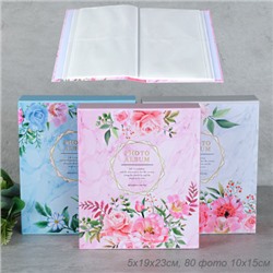 Фотоальбом 80 фото 10x15 Цветы / MX8207 /уп 48/