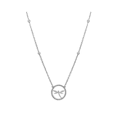 Колье из серебра куб.циркон., ТФК-99