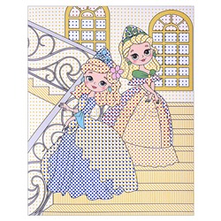 Водная раскраска с цветными элементами. Принцессы