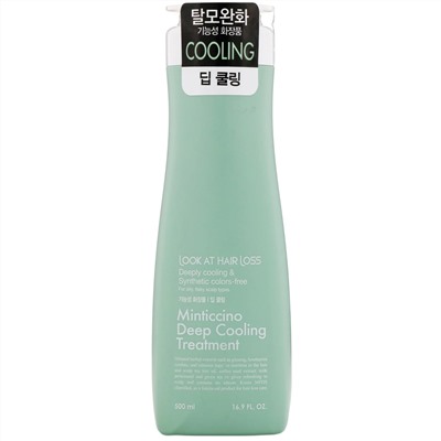 Doori Cosmetics, Look At Hair Loss, Minticcino, охлаждающий кондиционер для волос, 500 мл