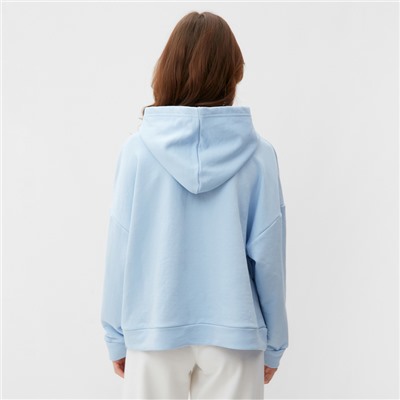 Худи женское MINAKU: Casual Collection, голубое, размер 50-52