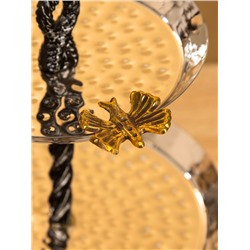 Фруктовница 2-х ярусная «Крю», 18×18×30 см, нержавеющая сталь