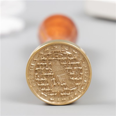 Печать для сургуча с деревянной ручкой «Ястреб» 3×3 см