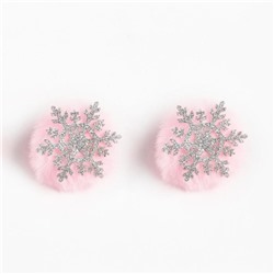 Набор для фотосессии KAFTAN «Пушистая снежинка»; юбка и заколки для волос, розовая, рост 86-104 см