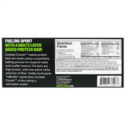 MusclePharm, Combat Crunch, со вкусом шоколадного печенья, 12 батончиков по 63 г