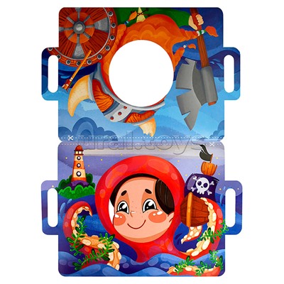 Книжка-картинка для детей Серия "Книжка с масками" "Сегодня я пират" 400х260 мм, 4 л.