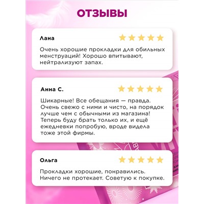 Дневные гигиенические прокладки с анионовым чипом