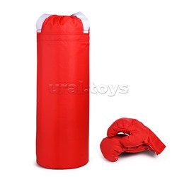Набор детский игровой (перчатки, груша 70 см.) Оксфорд (красный)