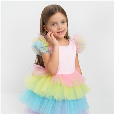 Платье нарядное для девочки KAFTAN «Радуга», рост 122-128 см