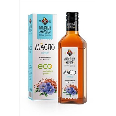 Масло льняное 350мл ЭКОПРОДУКТЫ, 1185030