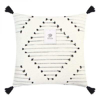 Наволочка декоративная «Этель», сканди, 45×45 см, чёрный
