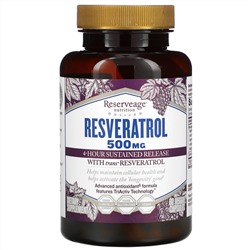 ReserveAge Nutrition, Ресвератрол, 500 мг, 60 растительных капсул
