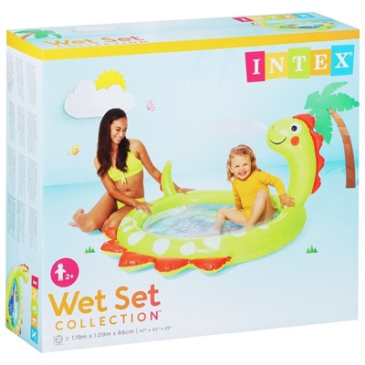 Бассейн надувной INTEX «Динозавр», 119×109×66 см, от 2 лет, 58437NP