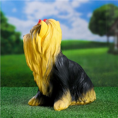 Садовая фигура из гипса «Йоркширский терьер сидит», 35×20×30 см