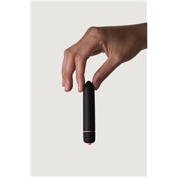Черная компактная вибропуля Univibe - 9 см.