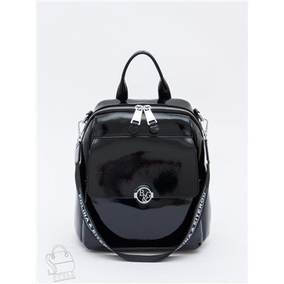 Рюкзак женский кожаный 21023-8 black Polina&Eiterou