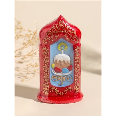 Свеча декоративная «Пасхальная свеча с куличиком», 8×15 см, 180 г