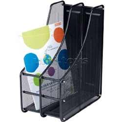 Вертикальный накопитель 2-х секционный 15x28x35,3 см, сетчатый металлический, черный