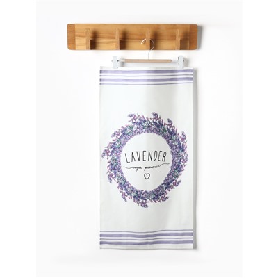 Полотенце «Этель» Lavender, белое, фиолетовое, 40×73 см