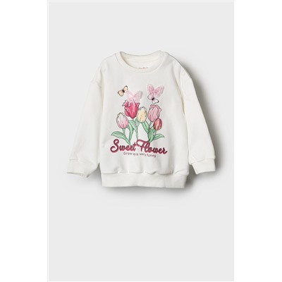 Толстовка детская трикотажная для девочек PLAYTODAY, 1240048