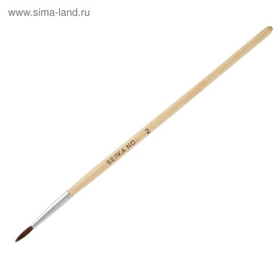Набор кистей для рисования, белка, 5 штук: № 1, 2, 3, 4, 5, круглые, деревянная ручка, международный размер