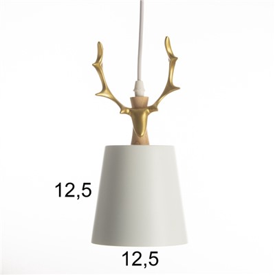 Светильник BayerLux «Олень» 1хE27 40 Вт белый-золото 13×13×100 см