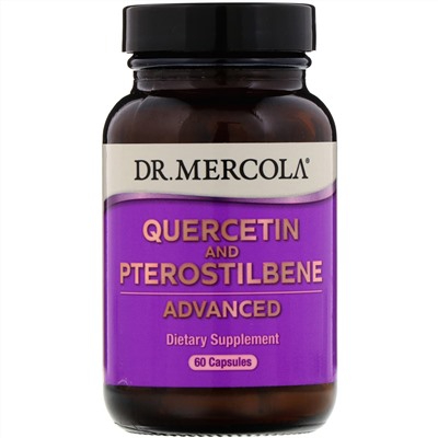 Dr. Mercola, Кверцетин и птеростильбен с усовершенствованной рецептурой, 60 капсул