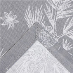 Скатерть новогодняя «Этель. Серебряные ветки», 110×149 см, 100% хлопок, саржа 190 г/м²