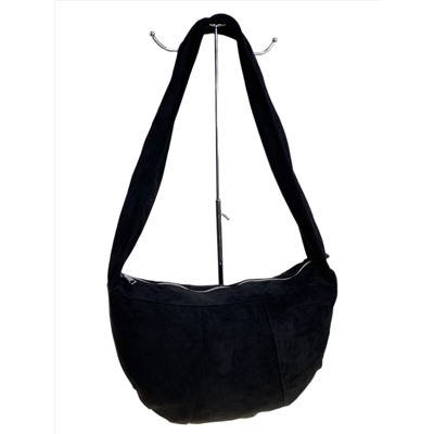 Женская сумка из искусственной замши, цвет черный