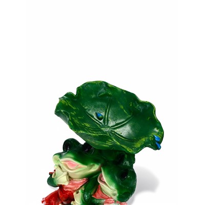 Садовая фигура - поилка из полистоуна «Лягушки на камне», 20×17×29 см