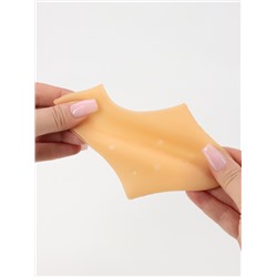 Напяточники для педикюра, силиконовые, с перфорацией, универсальный размер, 10×10.5 см, бежевые