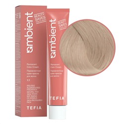 TEFIA  Ambient 10.13 Перманентная крем-краска для волос / Экстра светлый блондин пепельно-золотистый, 60 мл