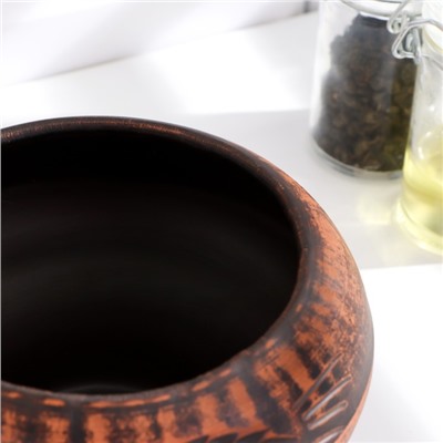 Горшок для жаркого «Колос», 600 мл, красная глина