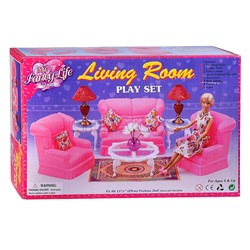 Набор мебели для кукол 9704 "Комната отдыха" в коробке