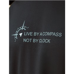 Футболка полуприлегающего кроя с принтом из премиального хлопка