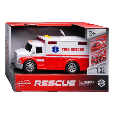 Машина "Реанимация" 1:32 (свет. Звук) в коробке