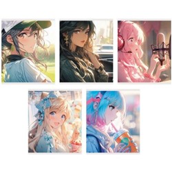 Тетрадь  48л клетка "Стильные и красивые" ТК489017 Listoff