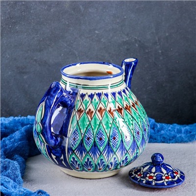 Чайник заварочный Риштанская Керамика, 1.6 л, синий