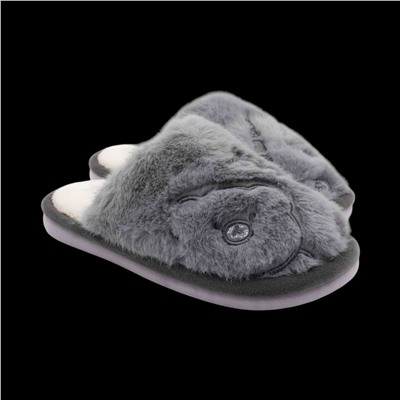 Тапочки меховые 10339 серые