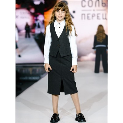 Жилет для девочки SP2513 (Темно-серый)