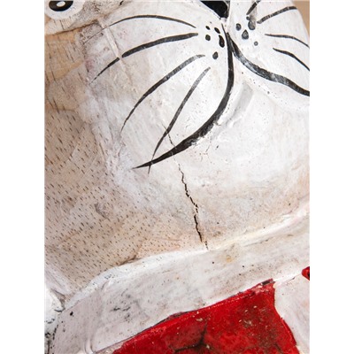 УЦЕНКА Сувенир интерьерный «Кот в новогоднем костюме», 15×13×40 см, дерево