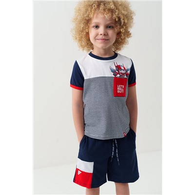 Комплект трикотажный для мальчиков: фуфайка (футболка), шорты PLAYTODAY, 1239653